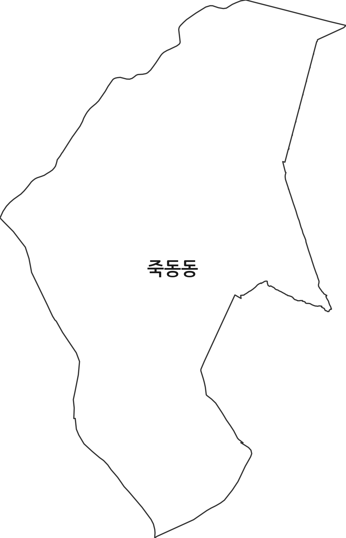 부산광역시 강서구 죽동동 법정동 행정구역 경계 지도