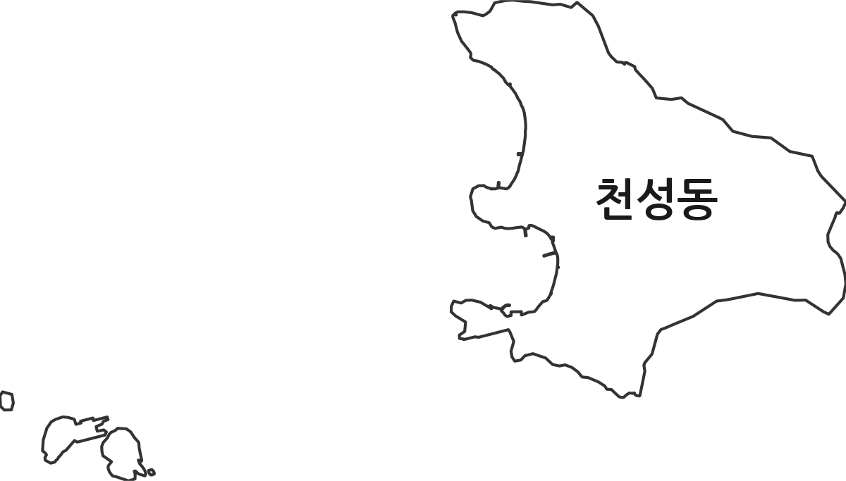 부산광역시 강서구 천성동 법정동 행정구역 경계 지도
