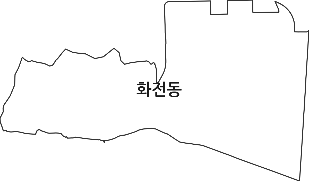 부산광역시 강서구 화전동 법정동 행정구역 경계 지도