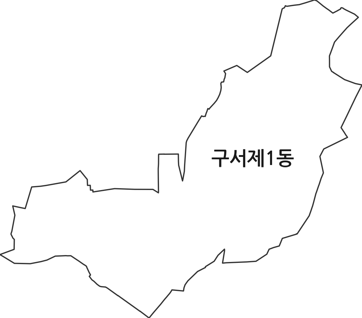 부산광역시 금정구 구서제1동 행정동 행정구역 경계 지도