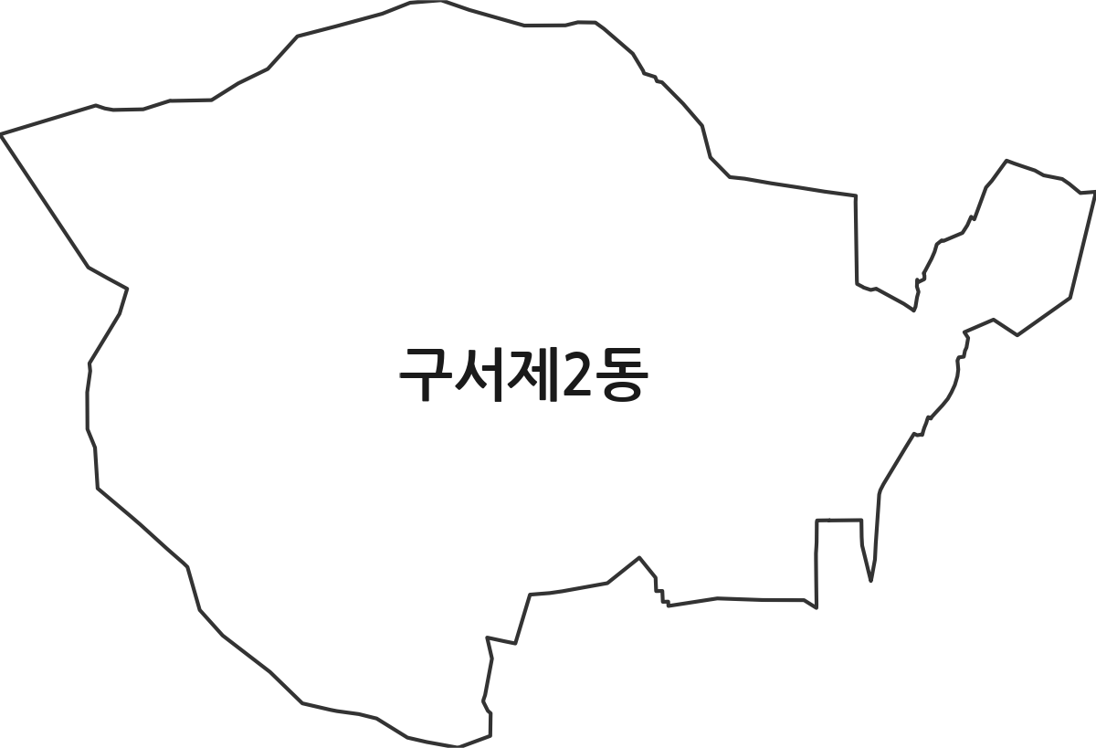 부산광역시 금정구 구서제2동 행정동 행정구역 경계 지도