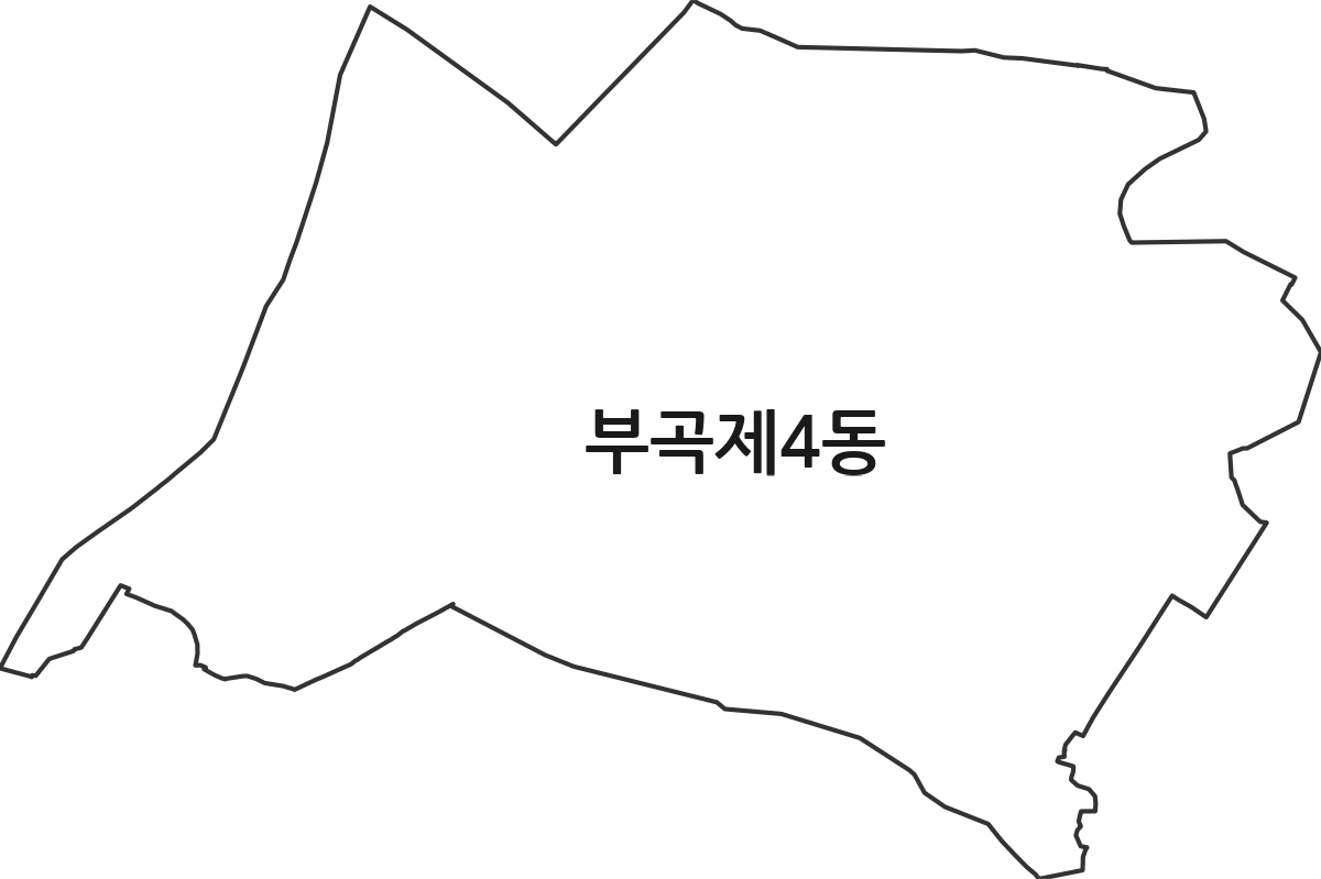 부산광역시 금정구 부곡제4동 행정동 행정구역 경계 지도