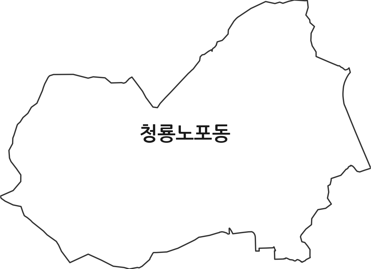 부산광역시 금정구 청룡노포동 행정동 행정구역 경계 지도