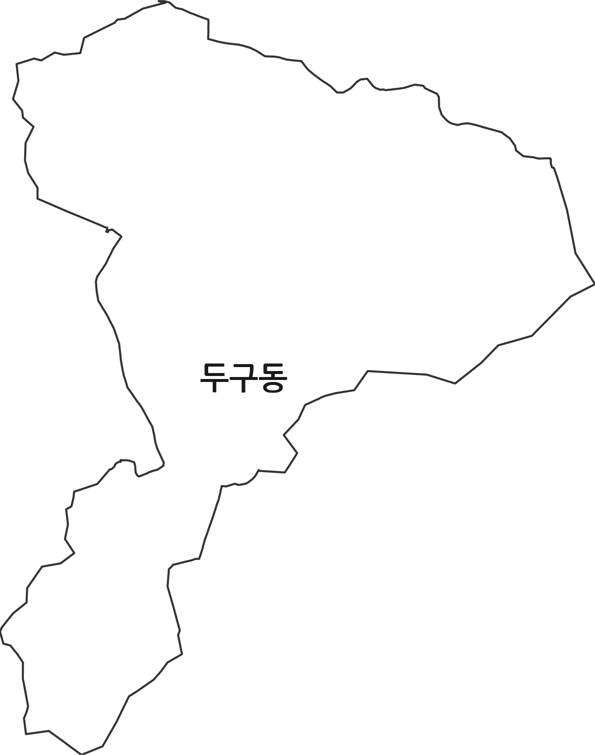 부산광역시 금정구 두구동 법정동 행정구역 경계 지도