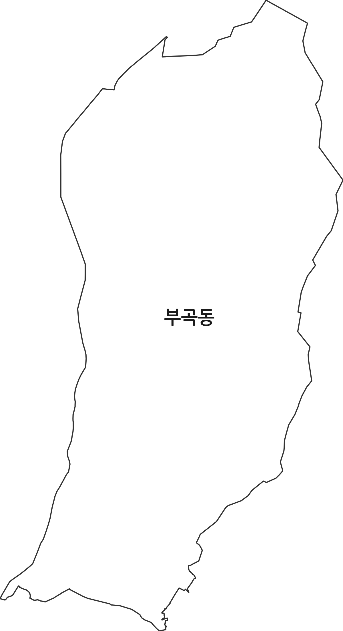 부산광역시 금정구 부곡동 법정동 행정구역 경계 지도