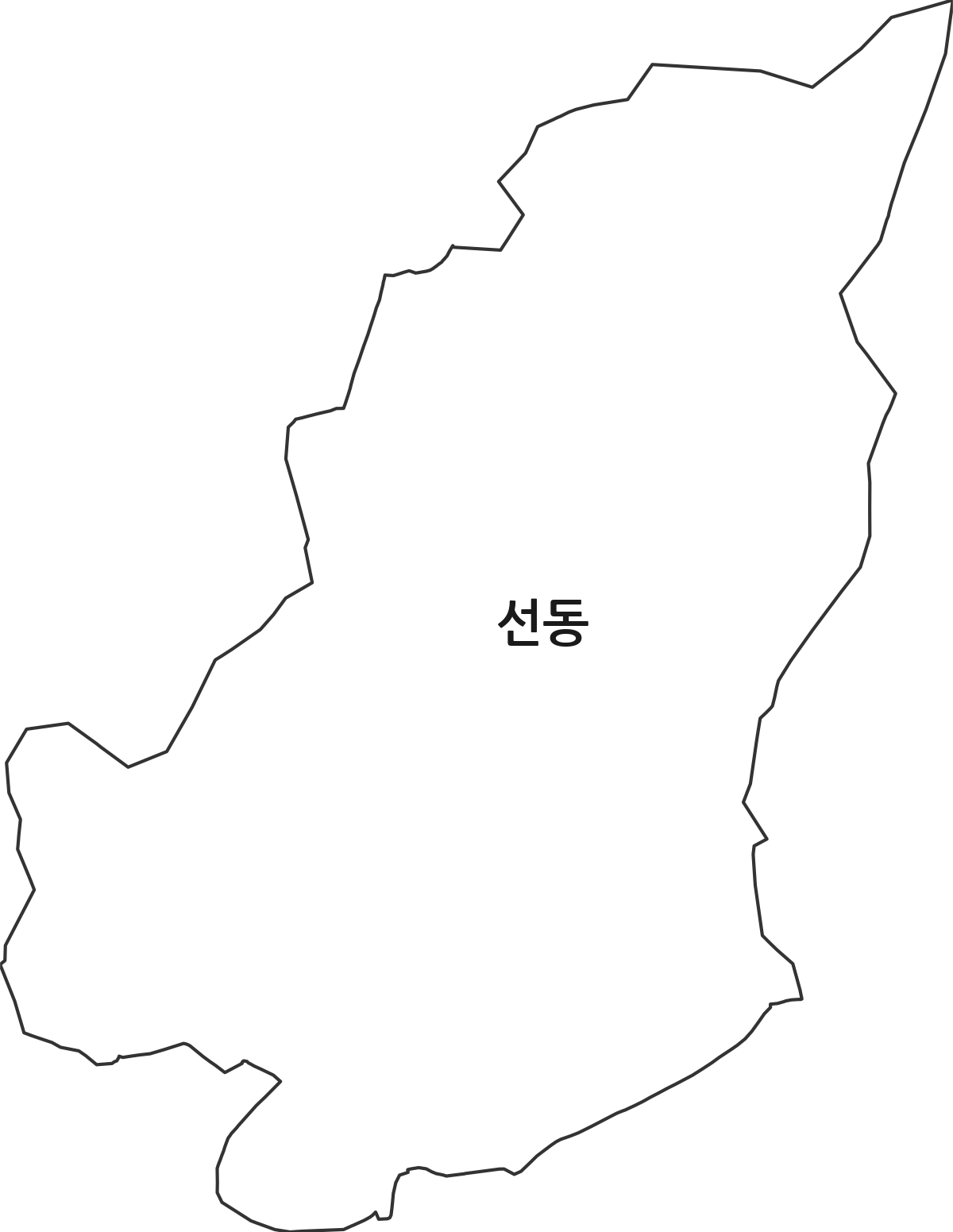 부산광역시 금정구 선동 법정동 행정구역 경계 지도