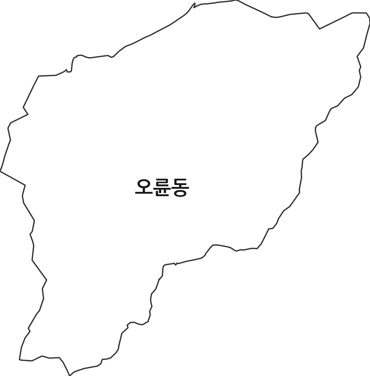 부산광역시 금정구 오륜동 법정동 행정구역 경계 지도