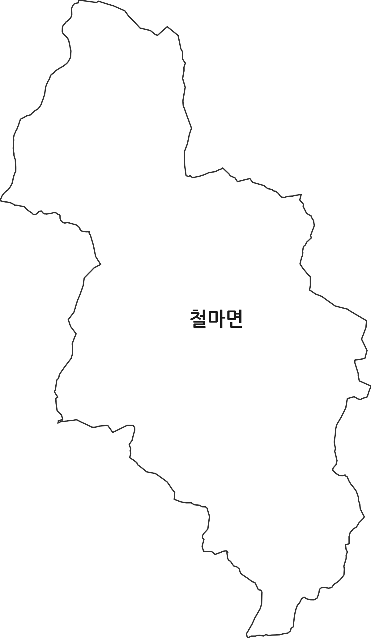 부산광역시 기장군 철마면 법정동 행정구역 경계 지도