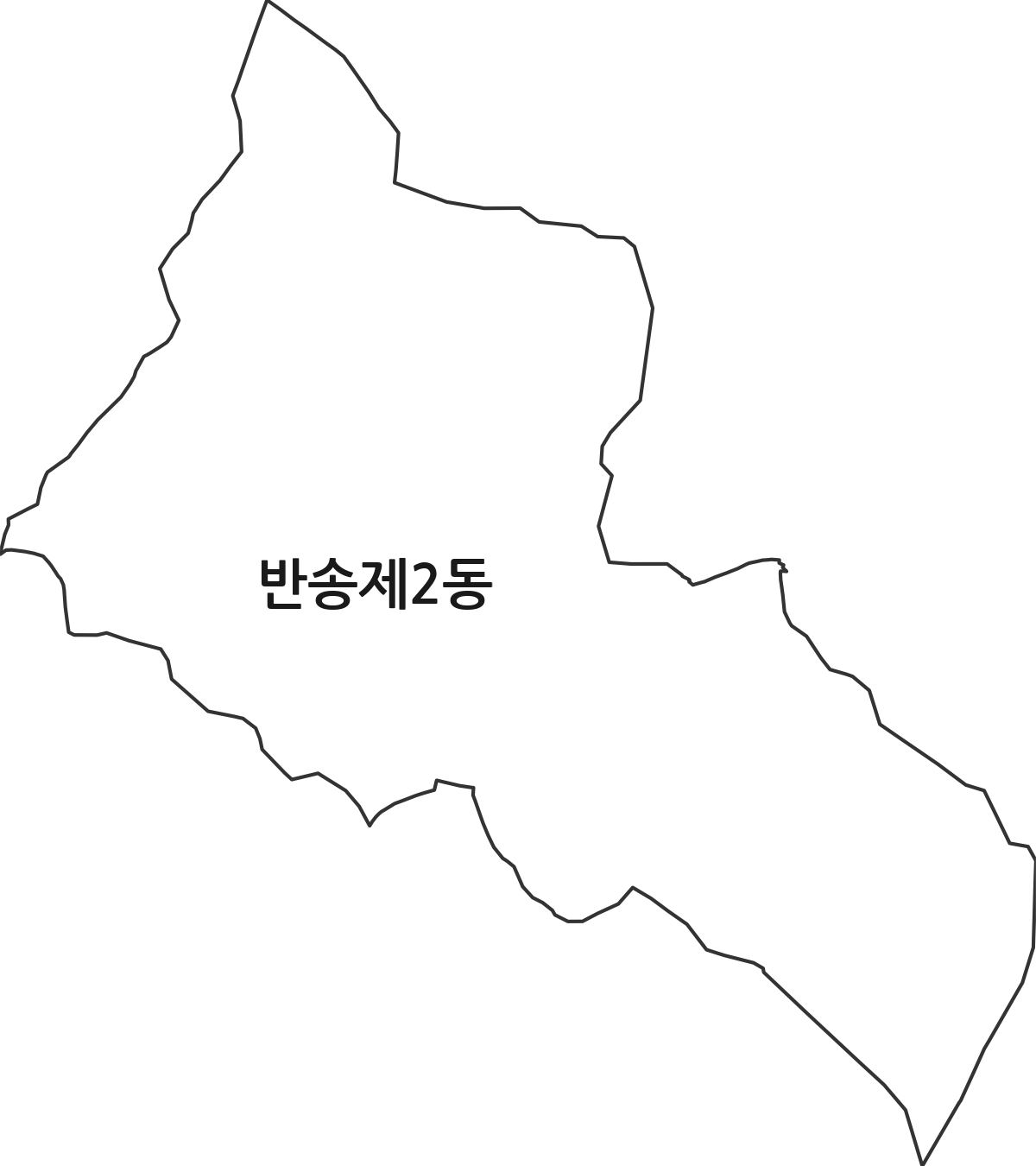 부산광역시 해운대구 반송제2동 행정동 행정구역 경계 지도