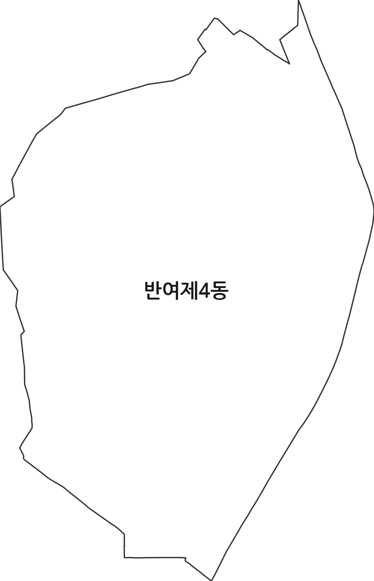부산광역시 해운대구 반여제4동 행정동 행정구역 경계 지도