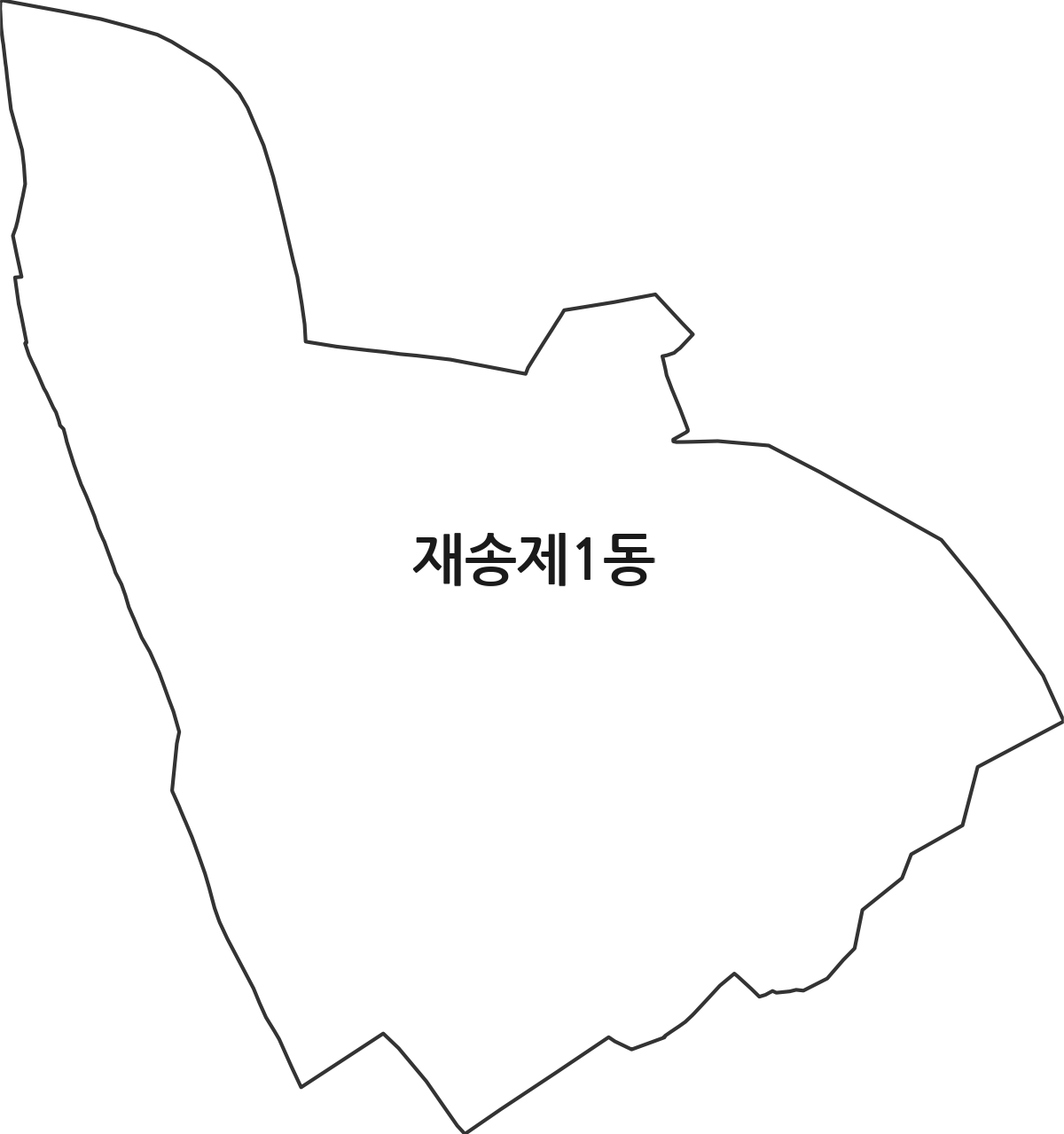 부산광역시 해운대구 재송제1동 행정동 행정구역 경계 지도