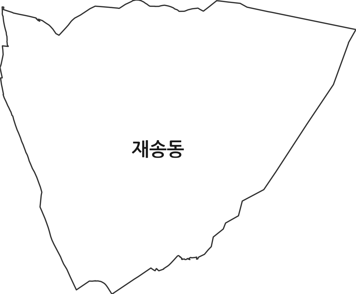 부산광역시 해운대구 재송동 법정동 행정구역 경계 지도