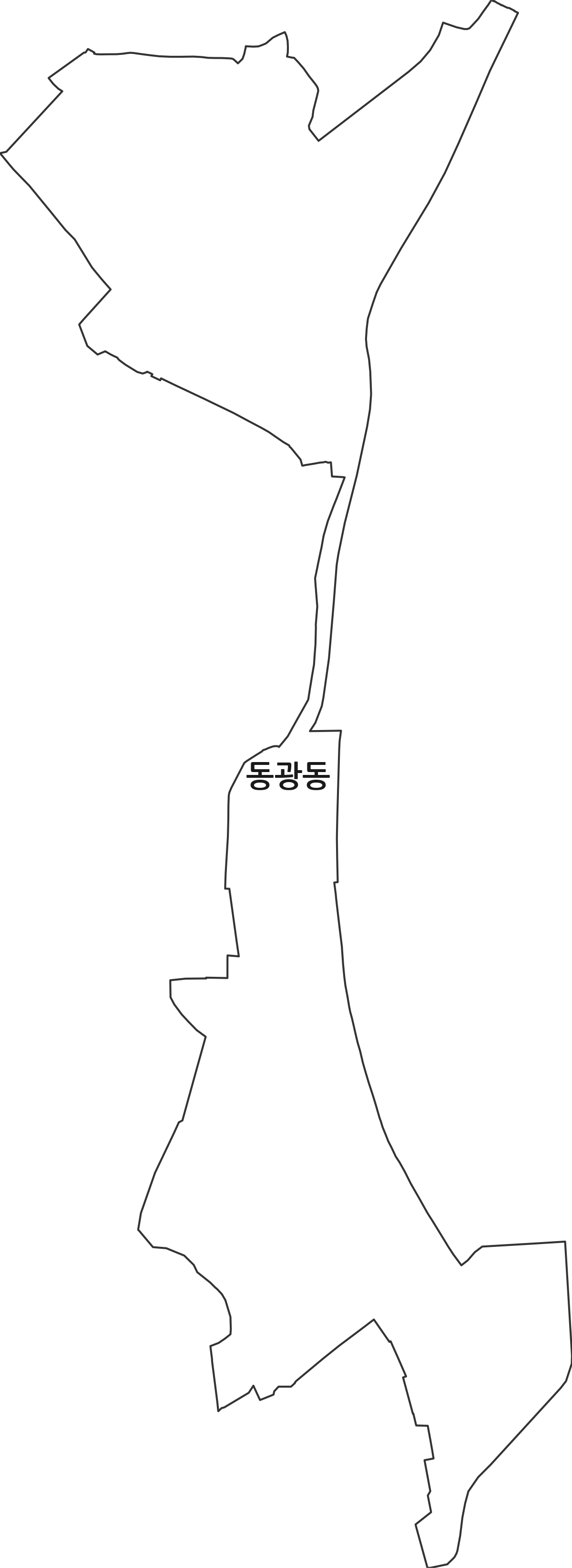 부산광역시 중구 동광동 행정동 행정구역 경계 지도