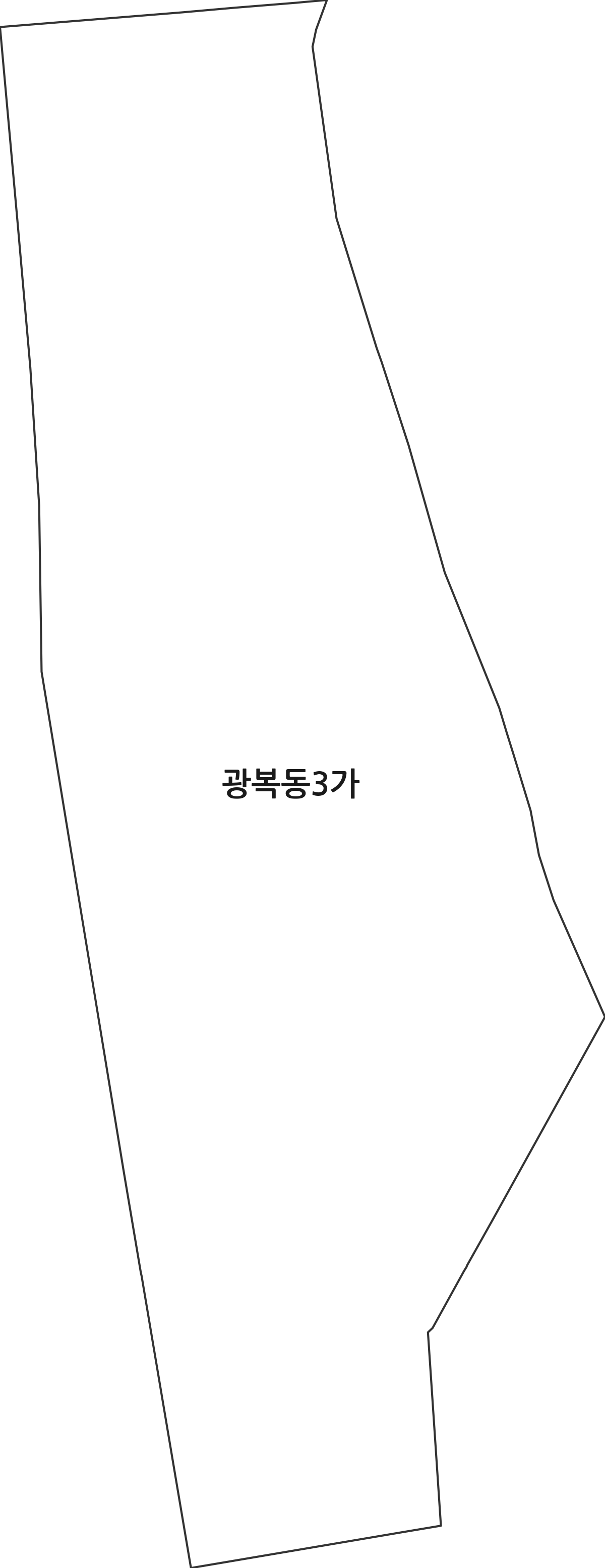 부산광역시 중구 광복동3가 법정동 행정구역 경계 지도