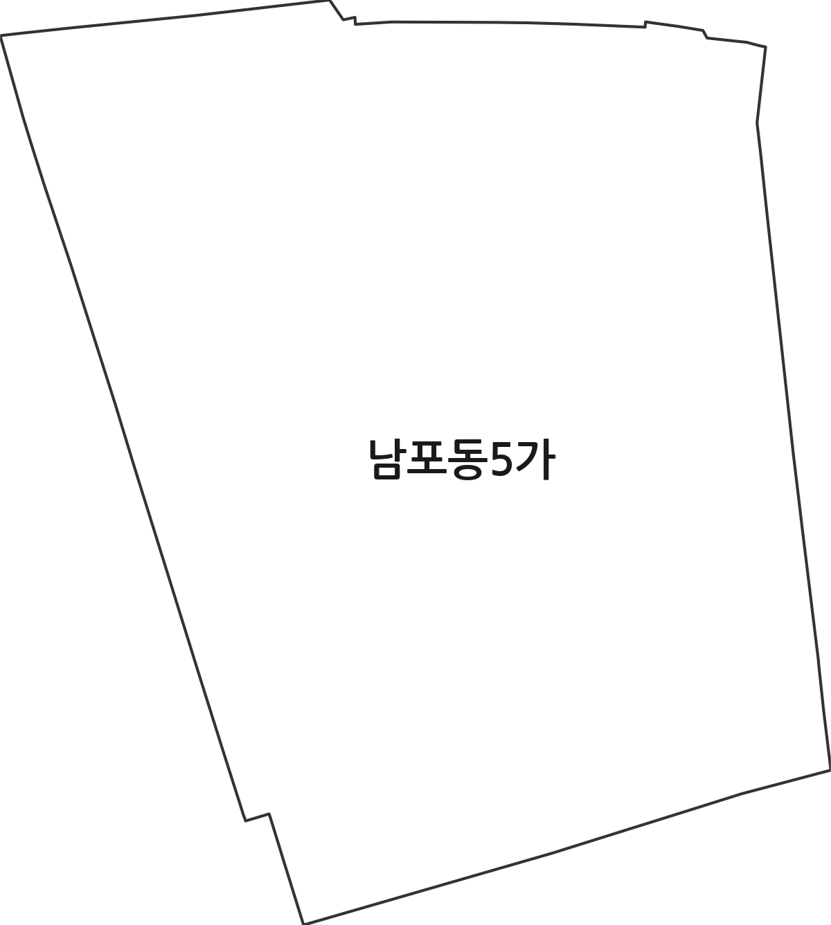 부산광역시 중구 남포동5가 법정동 행정구역 경계 지도