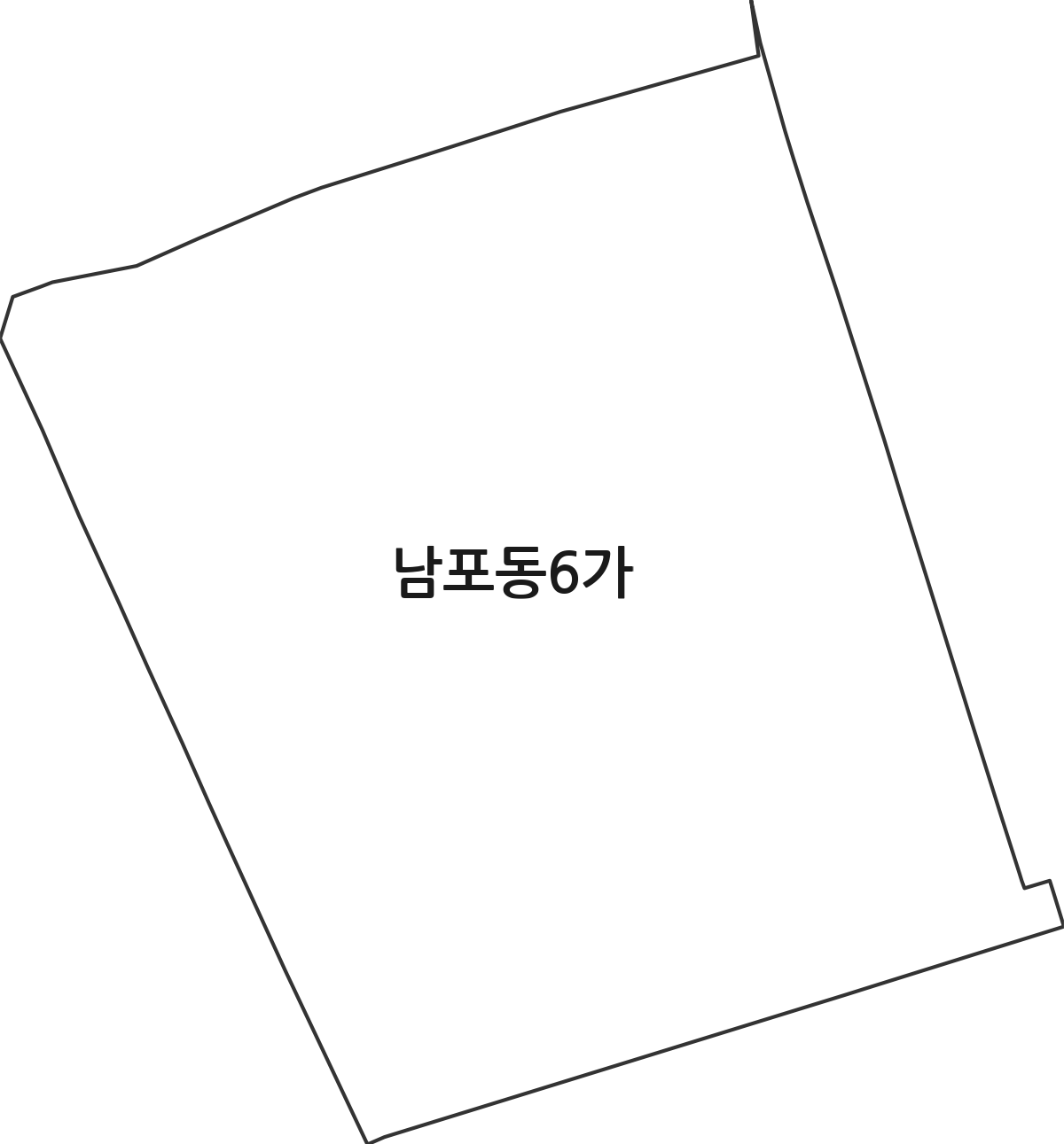 부산광역시 중구 남포동6가 법정동 행정구역 경계 지도