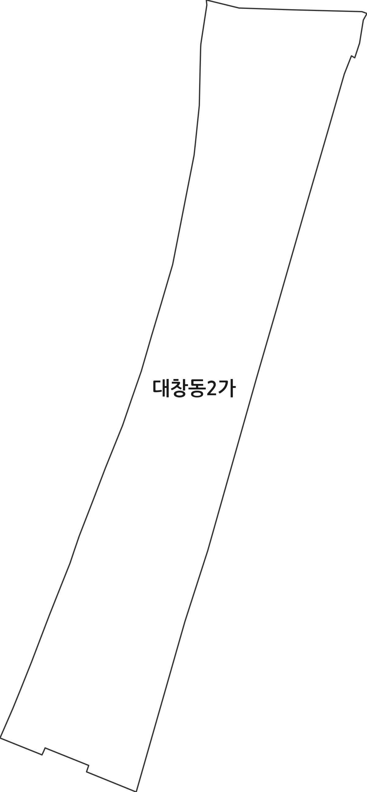 부산광역시 중구 대창동2가 법정동 행정구역 경계 지도