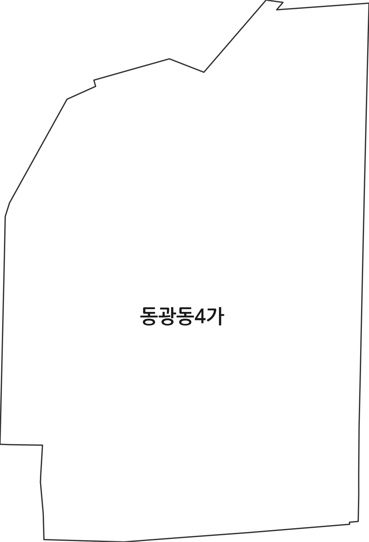 부산광역시 중구 동광동4가 법정동 행정구역 경계 지도