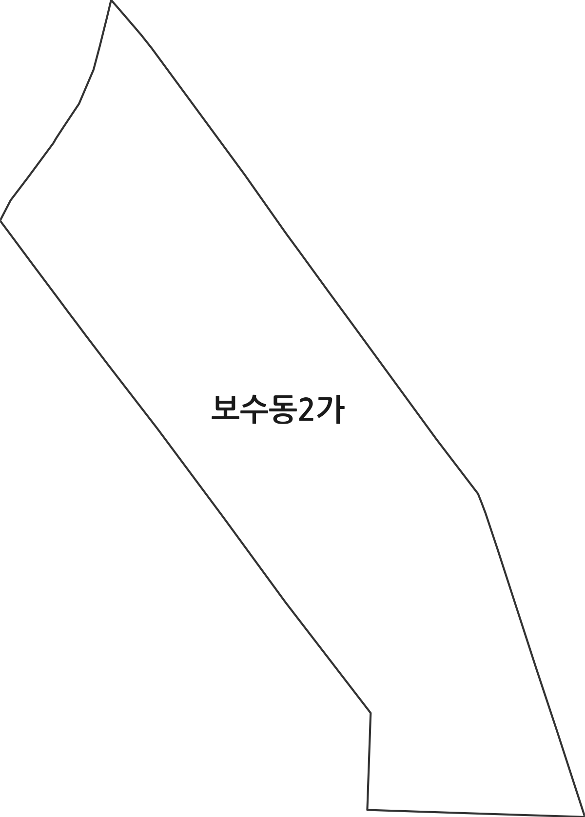 부산광역시 중구 보수동2가 법정동 행정구역 경계 지도