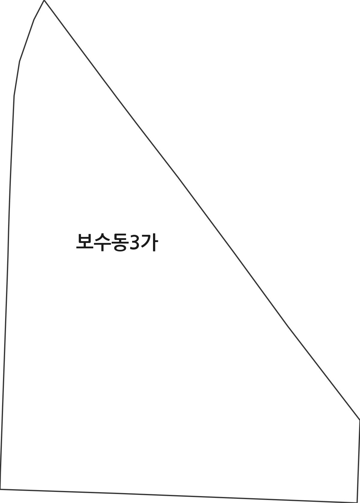 부산광역시 중구 보수동3가 법정동 행정구역 경계 지도