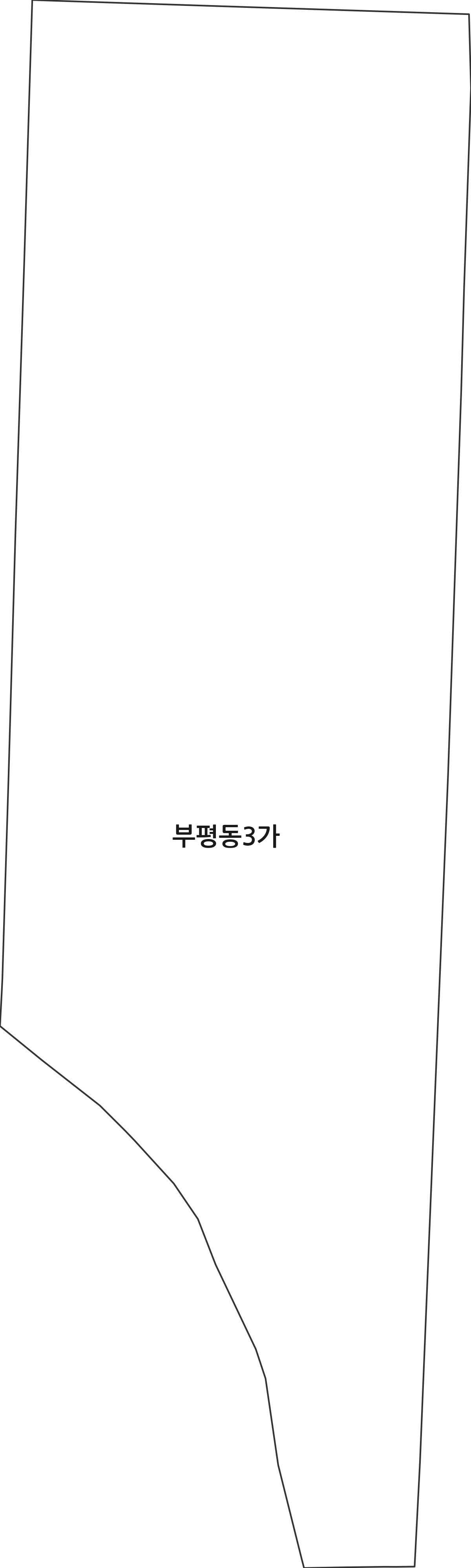 부산광역시 중구 부평동3가 법정동 행정구역 경계 지도