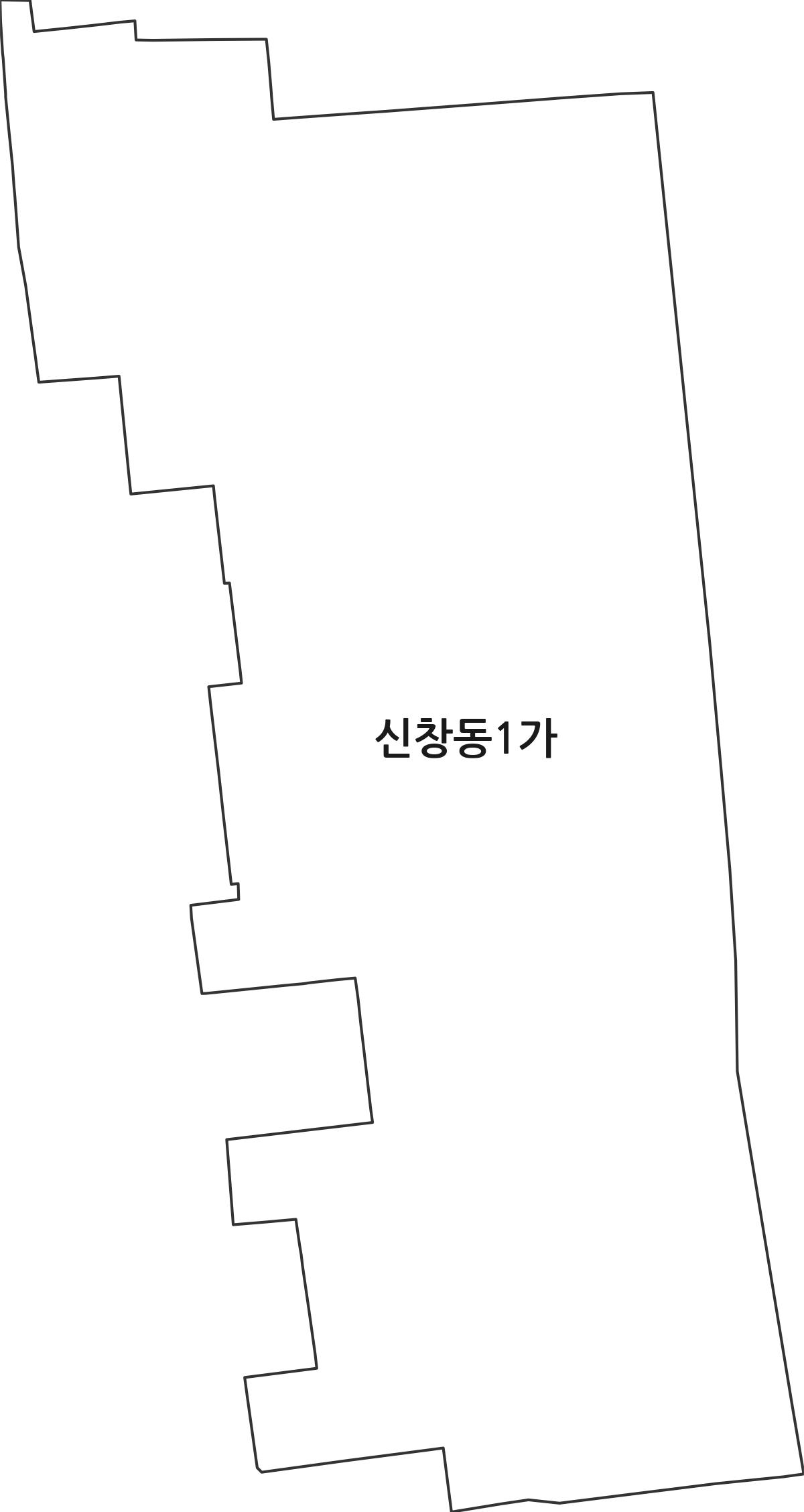 부산광역시 중구 신창동1가 법정동 행정구역 경계 지도