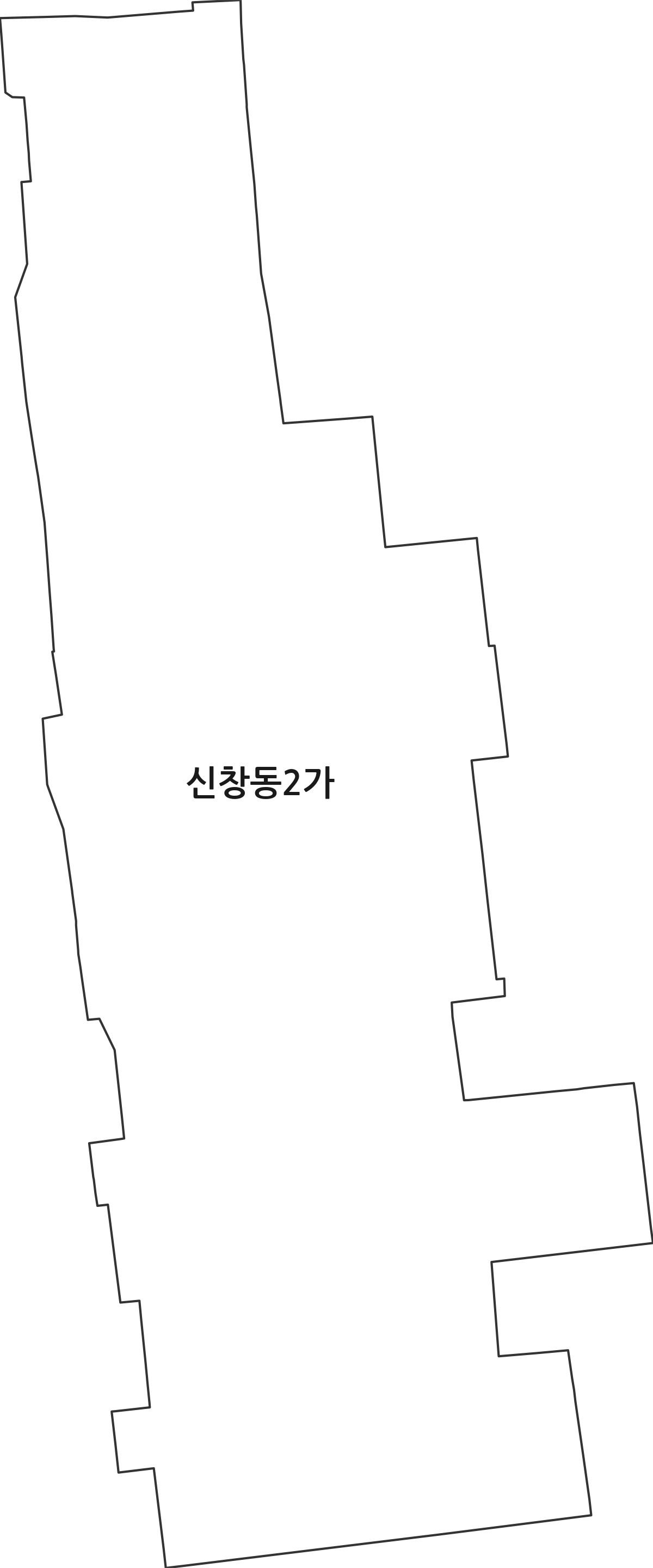 부산광역시 중구 신창동2가 법정동 행정구역 경계 지도