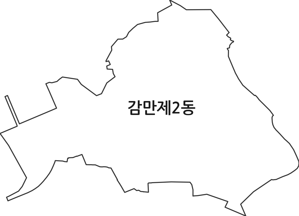 부산광역시 남구 감만제2동 행정동 행정구역 경계 지도