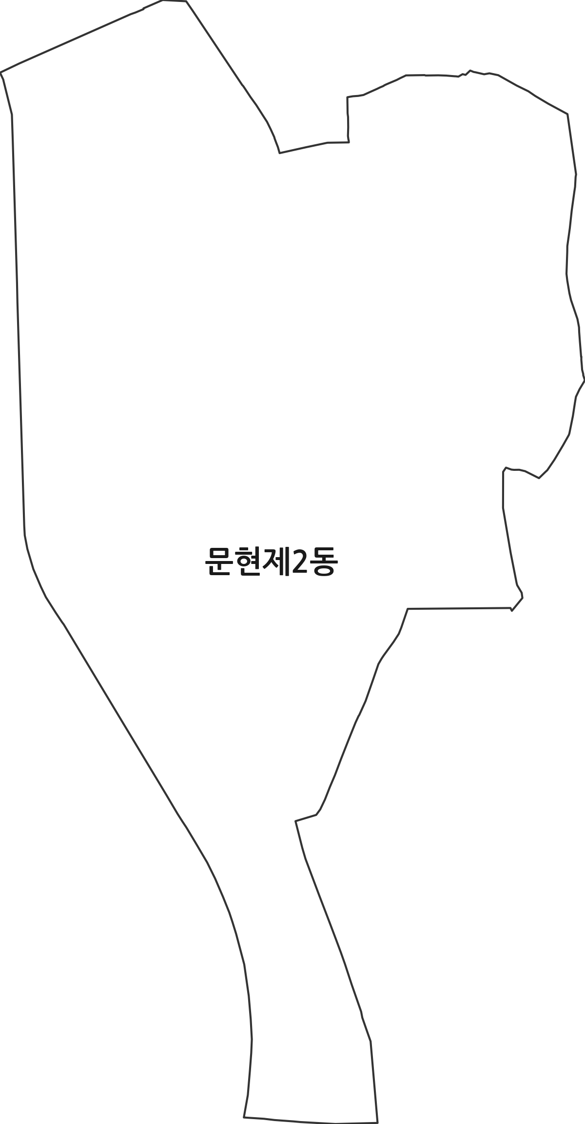 부산광역시 남구 문현제2동 행정동 행정구역 경계 지도