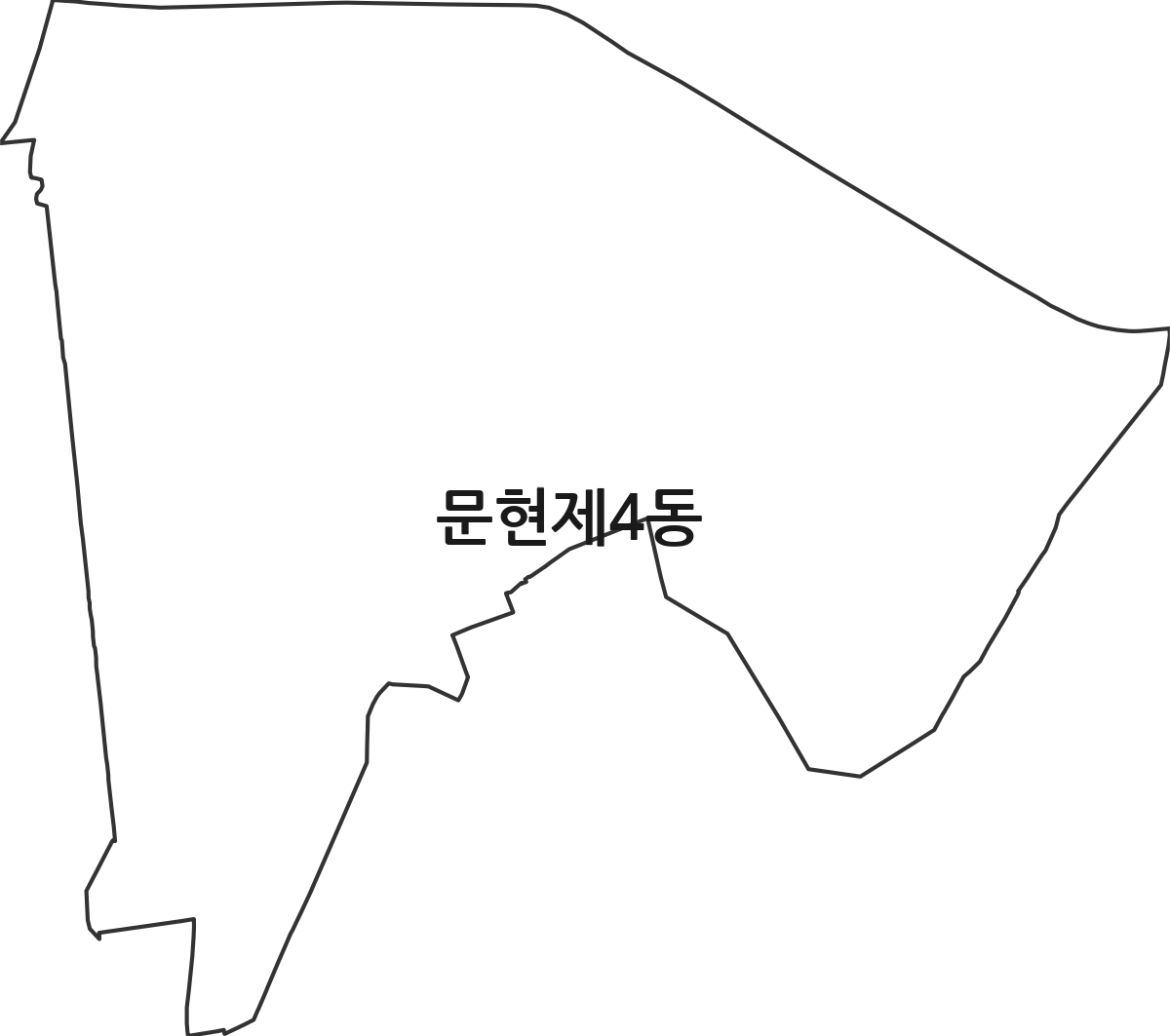 부산광역시 남구 문현제4동 행정동 행정구역 경계 지도