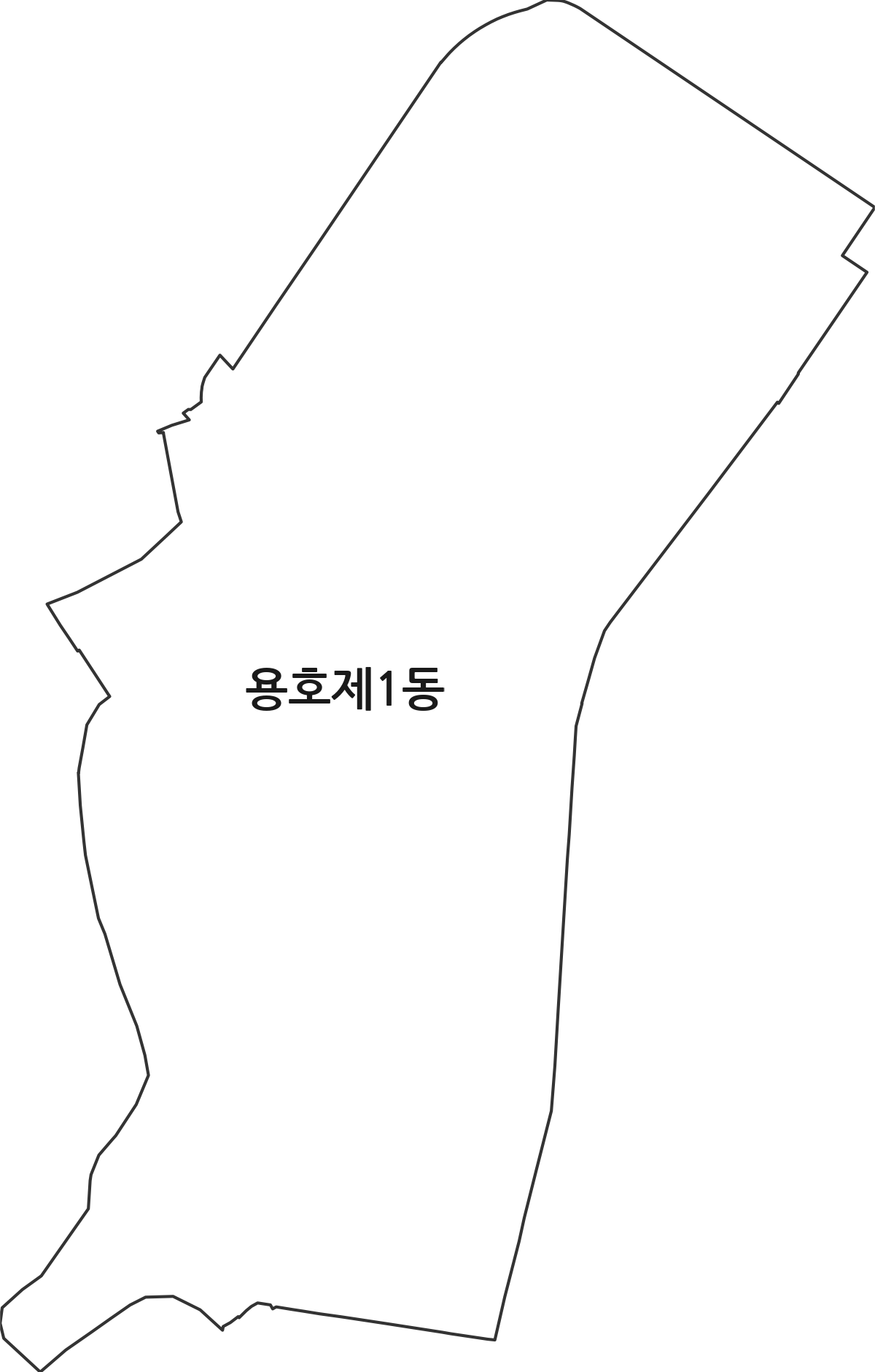 부산광역시 남구 용호제1동 행정동 행정구역 경계 지도
