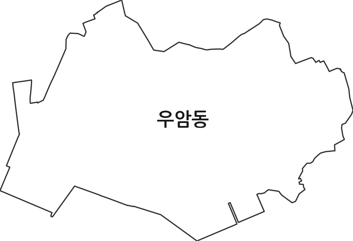 부산광역시 남구 우암동 행정동 행정구역 경계 지도