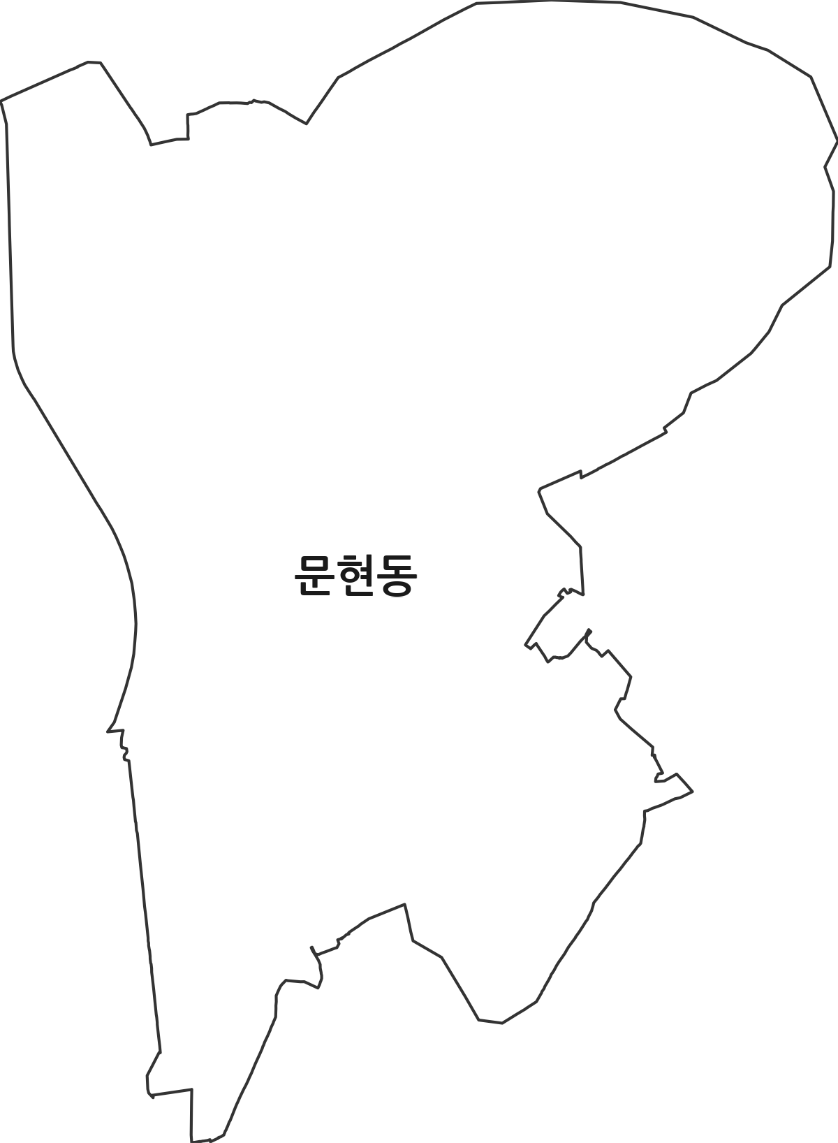 부산광역시 남구 문현동 법정동 행정구역 경계 지도