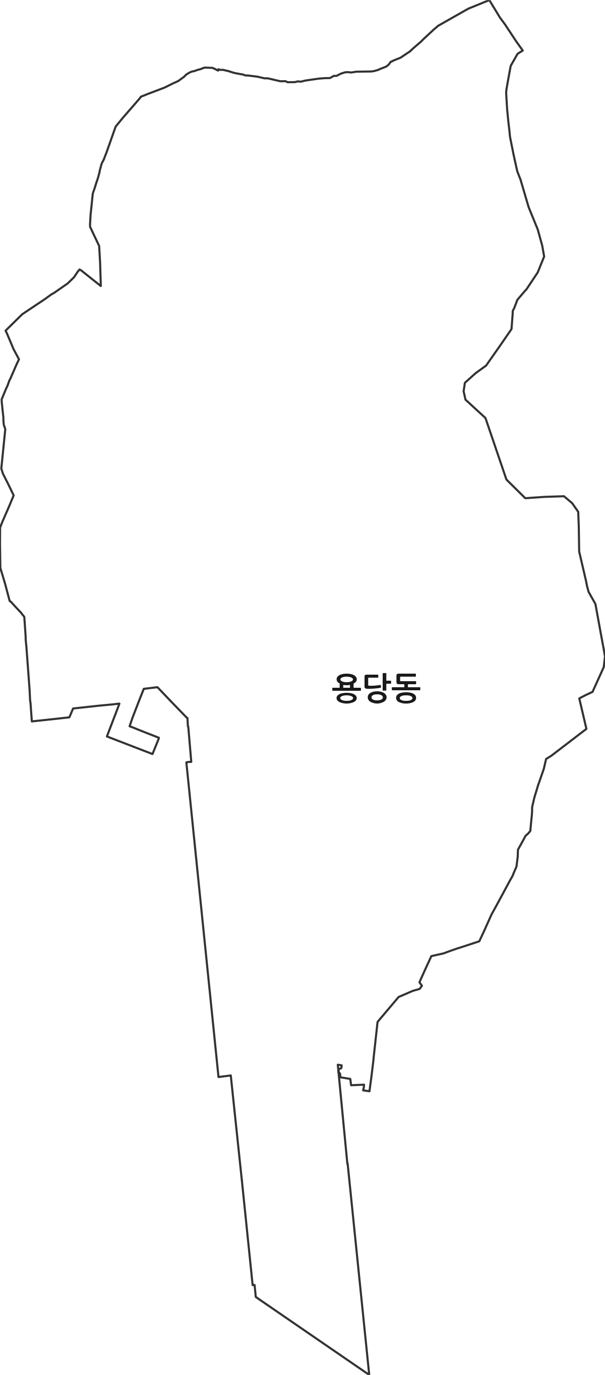 부산광역시 남구 용당동 법정동 행정구역 경계 지도