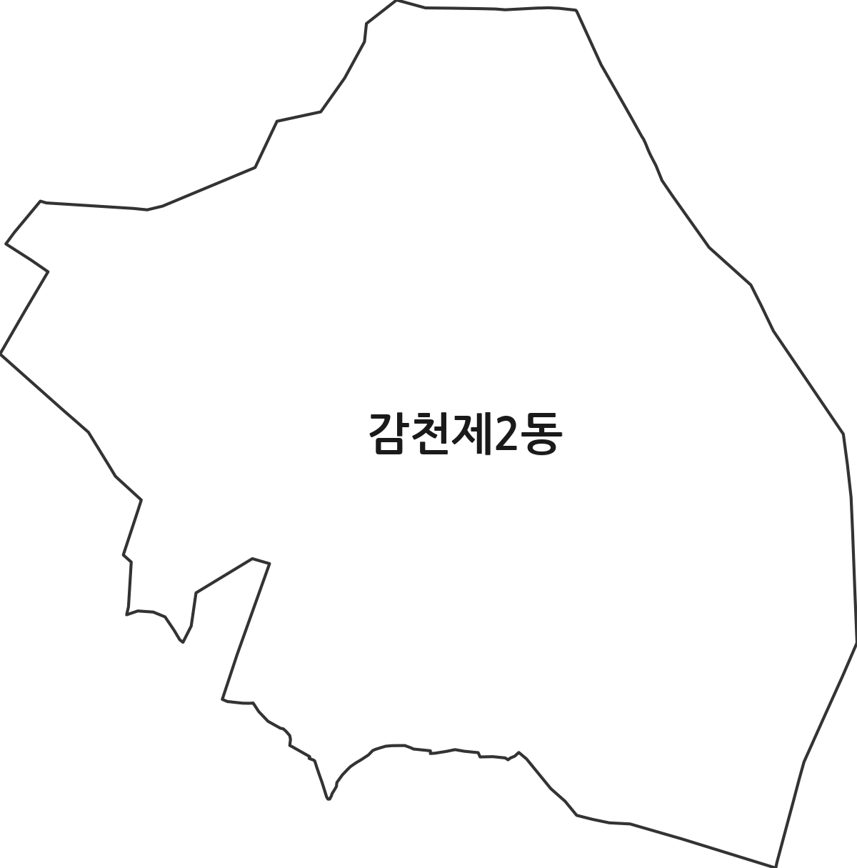 부산광역시 사하구 감천제2동 행정동 행정구역 경계 지도