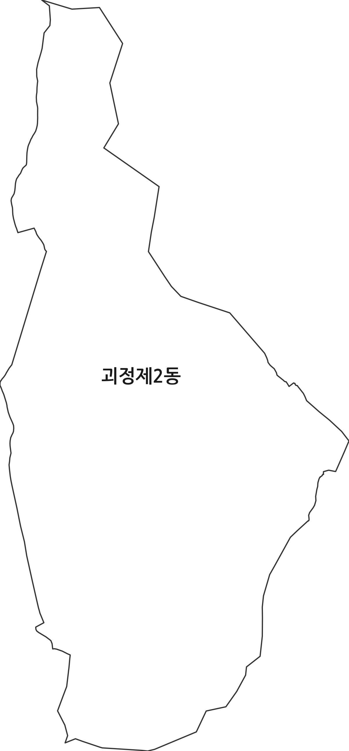 부산광역시 사하구 괴정제2동 행정동 행정구역 경계 지도
