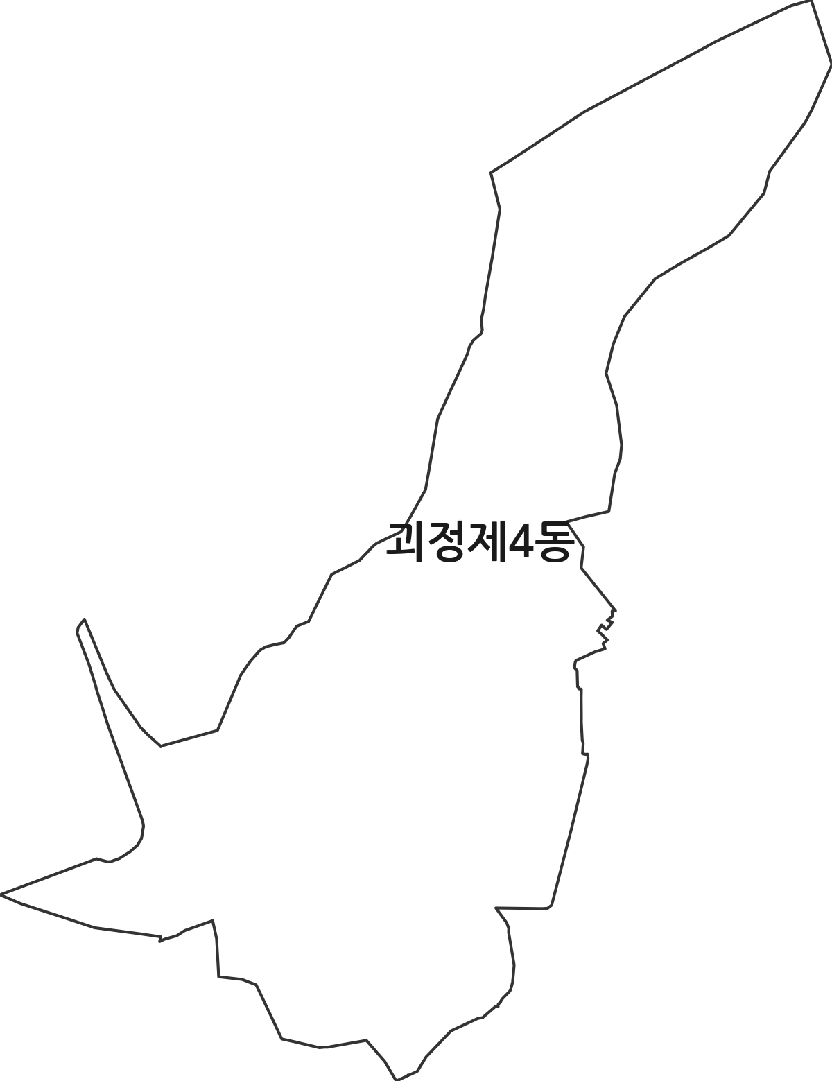 부산광역시 사하구 괴정제4동 행정동 행정구역 경계 지도