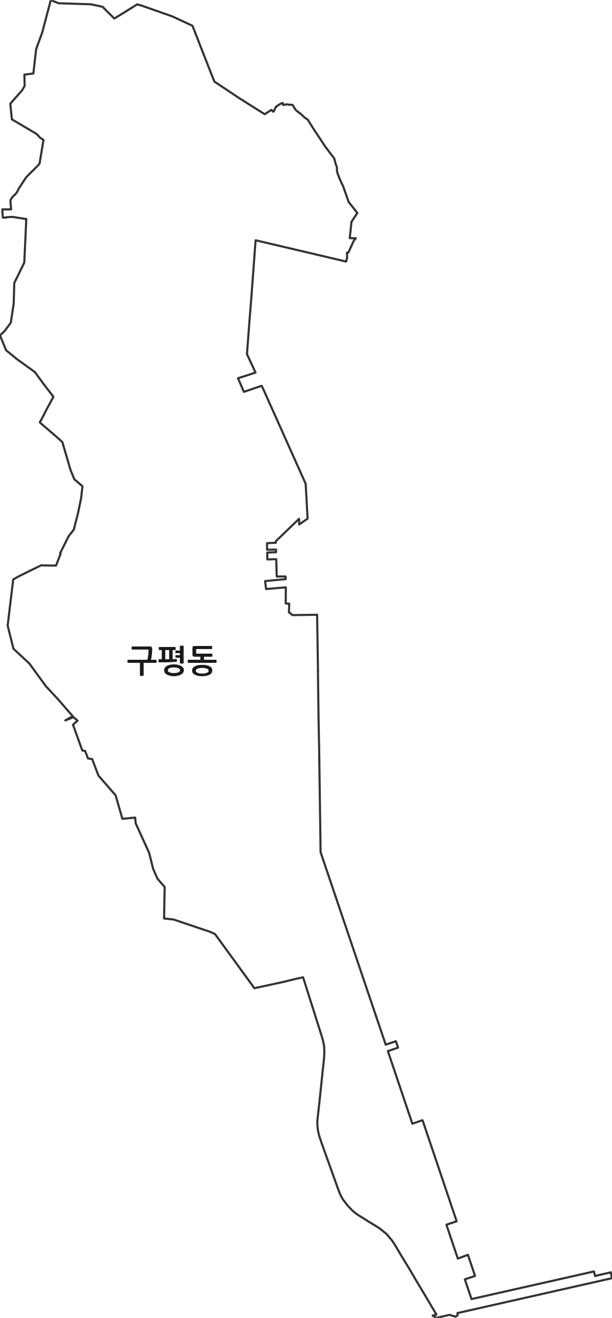 부산광역시 사하구 구평동 행정동 행정구역 경계 지도