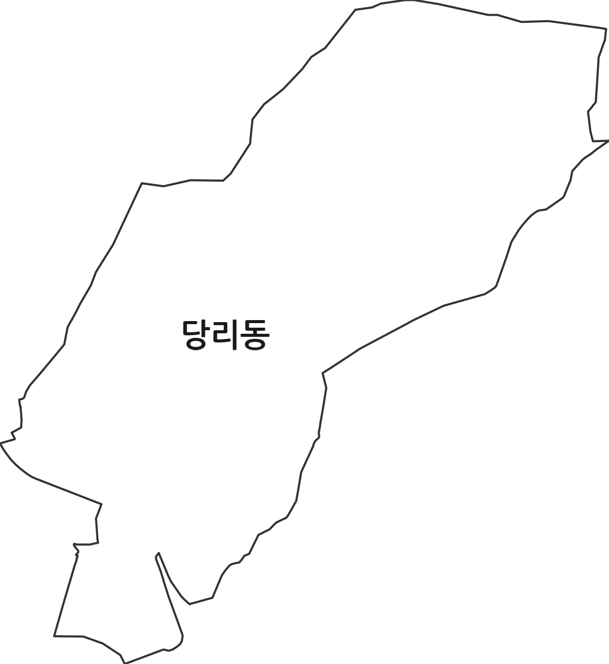 부산광역시 사하구 당리동 행정동 행정구역 경계 지도