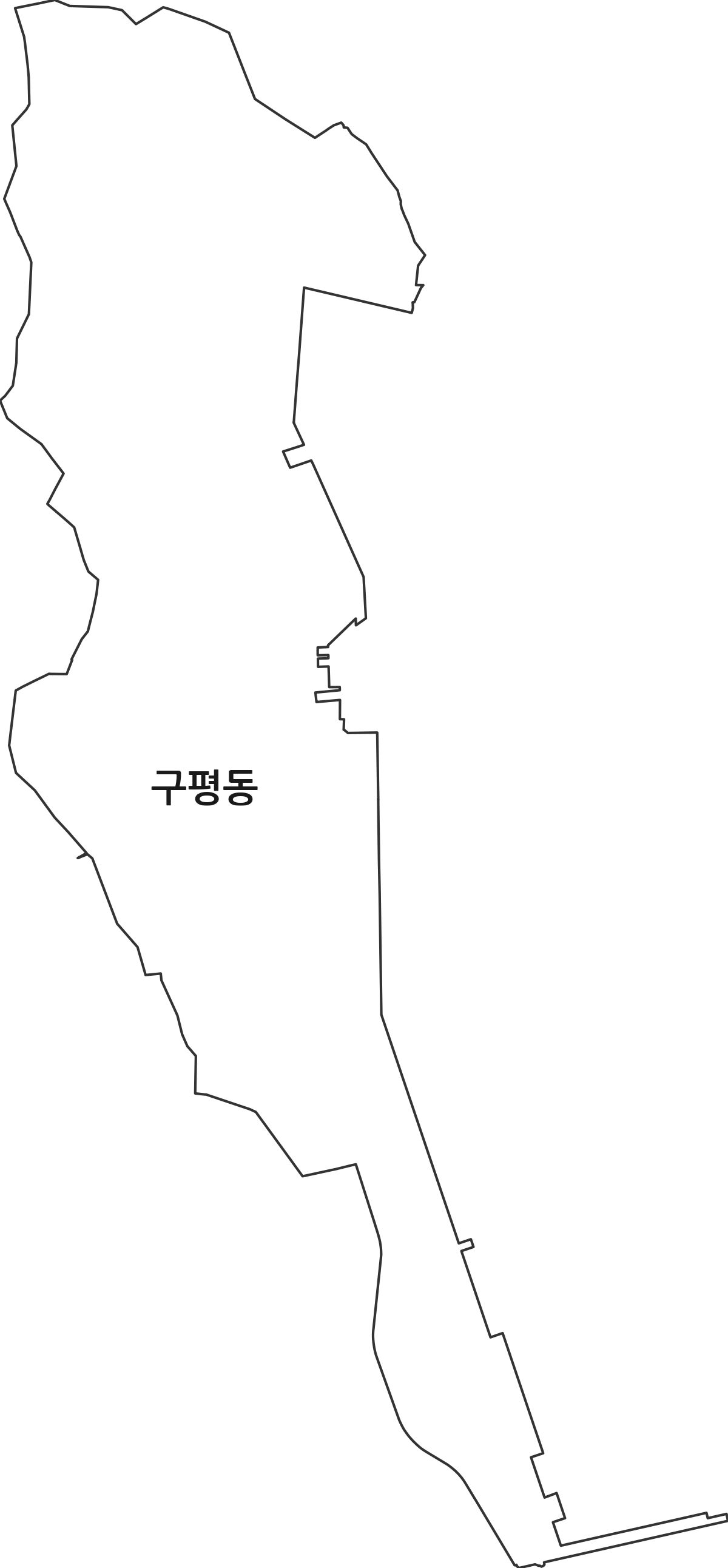 부산광역시 사하구 구평동 법정동 행정구역 경계 지도