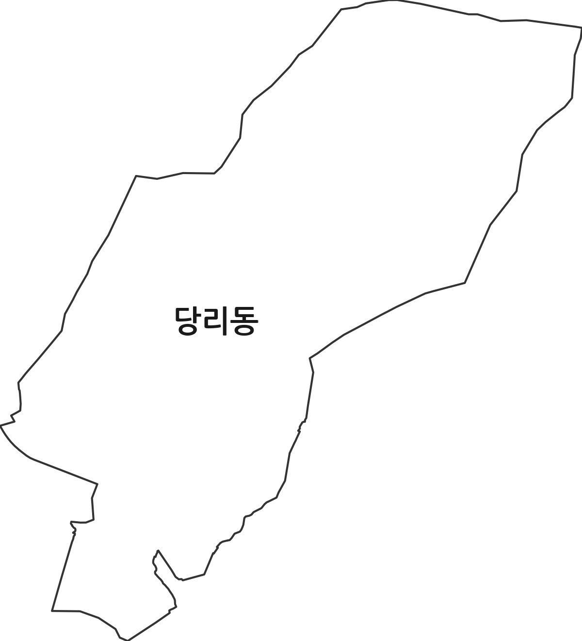 부산광역시 사하구 당리동 법정동 행정구역 경계 지도