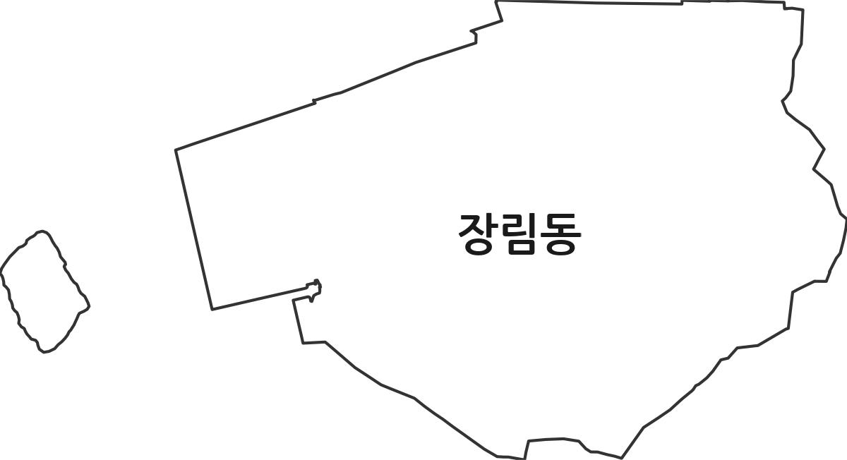 부산광역시 사하구 장림동 법정동 행정구역 경계 지도