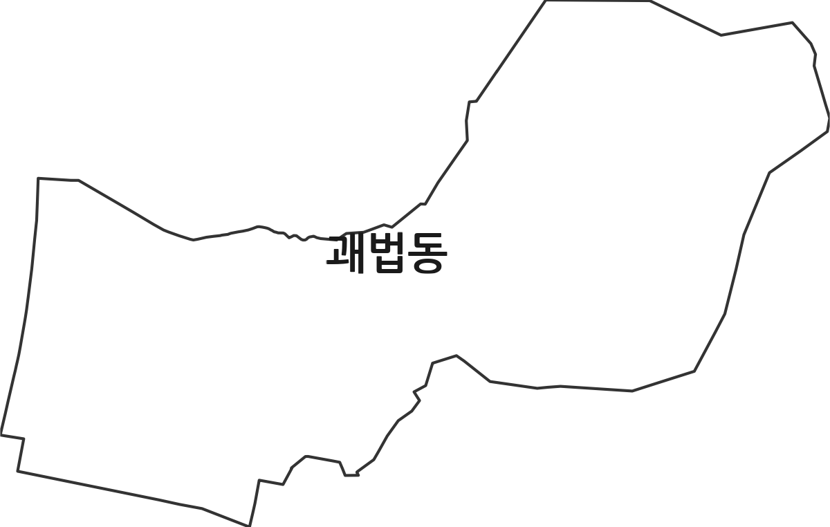 부산광역시 사상구 괘법동 행정동 행정구역 경계 지도