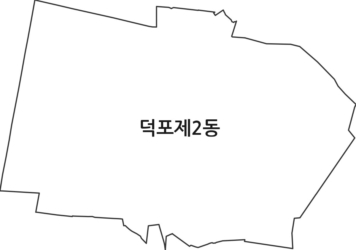 부산광역시 사상구 덕포제2동 행정동 행정구역 경계 지도