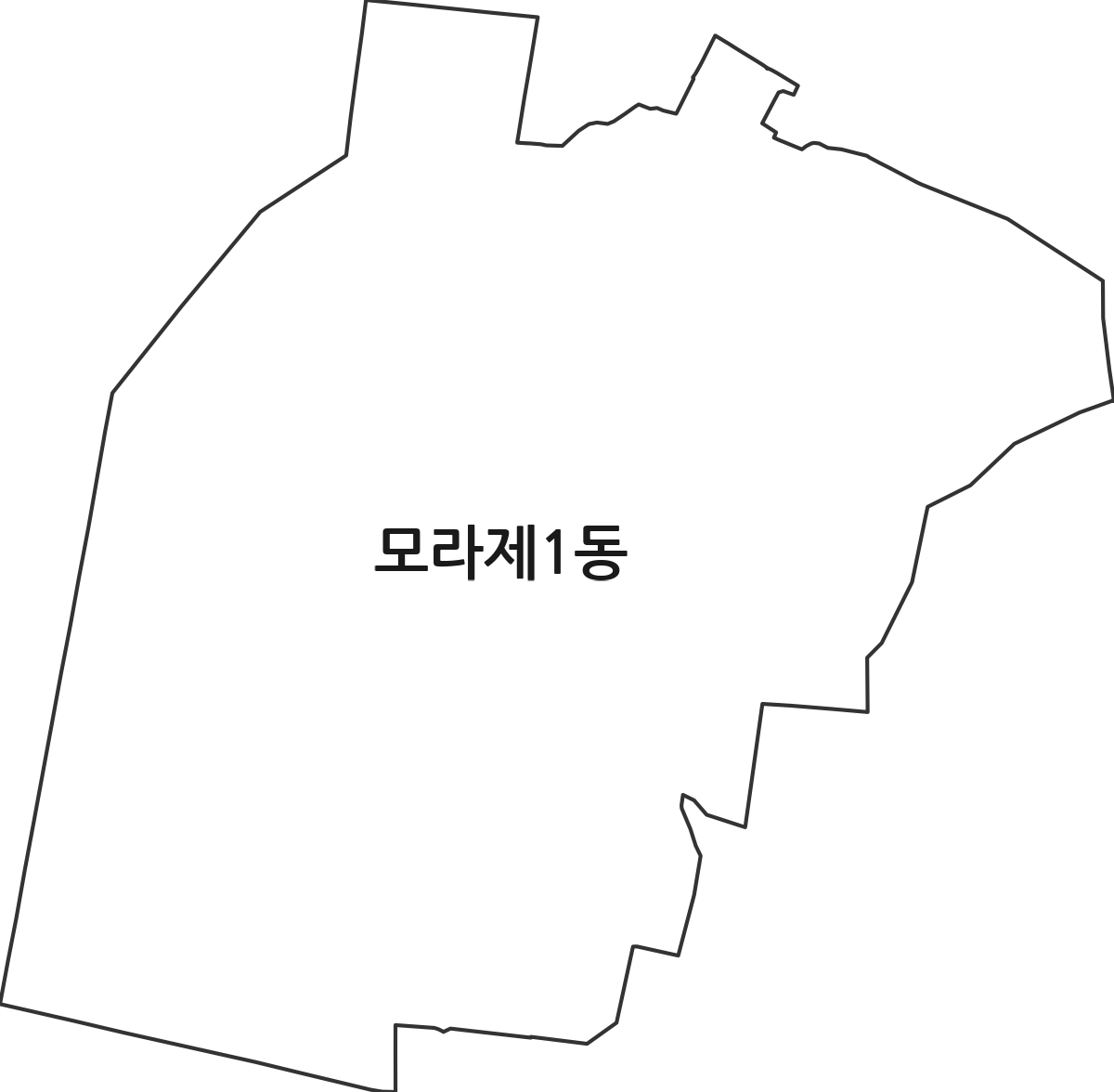 부산광역시 사상구 모라제1동 행정동 행정구역 경계 지도