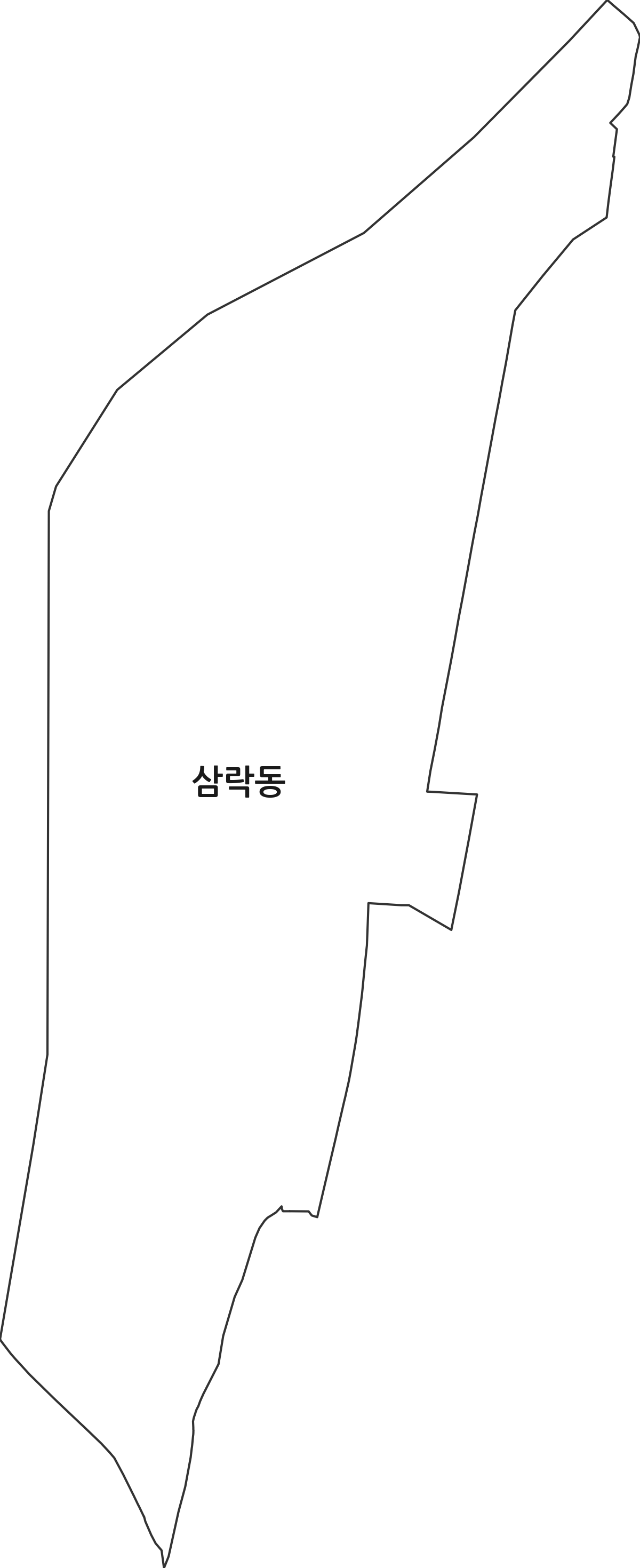 부산광역시 사상구 삼락동 행정동 행정구역 경계 지도