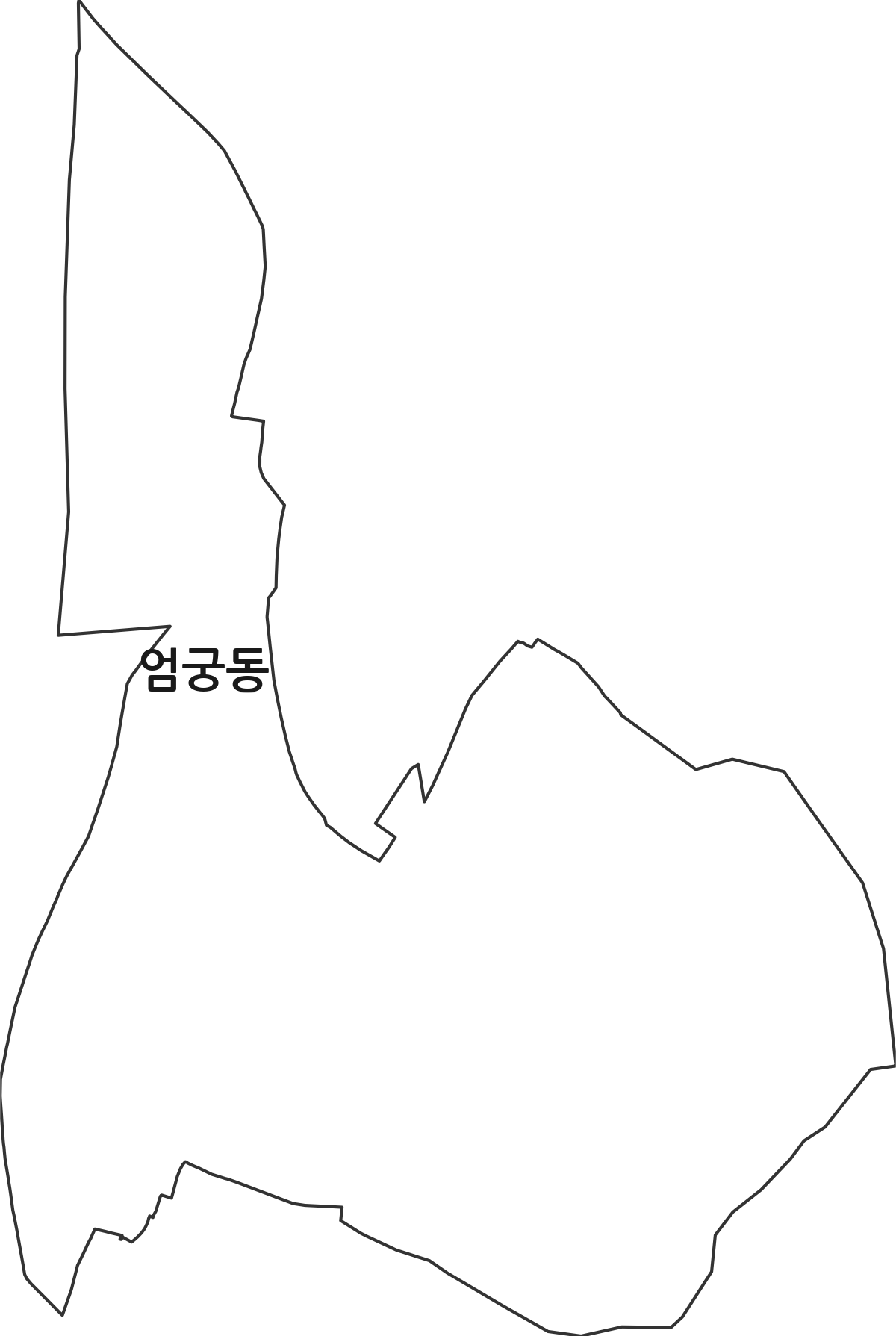부산광역시 사상구 엄궁동 행정동 행정구역 경계 지도