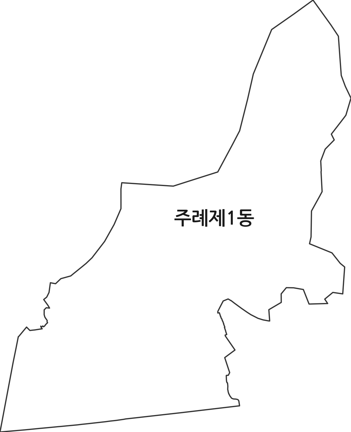 부산광역시 사상구 주례제1동 행정동 행정구역 경계 지도