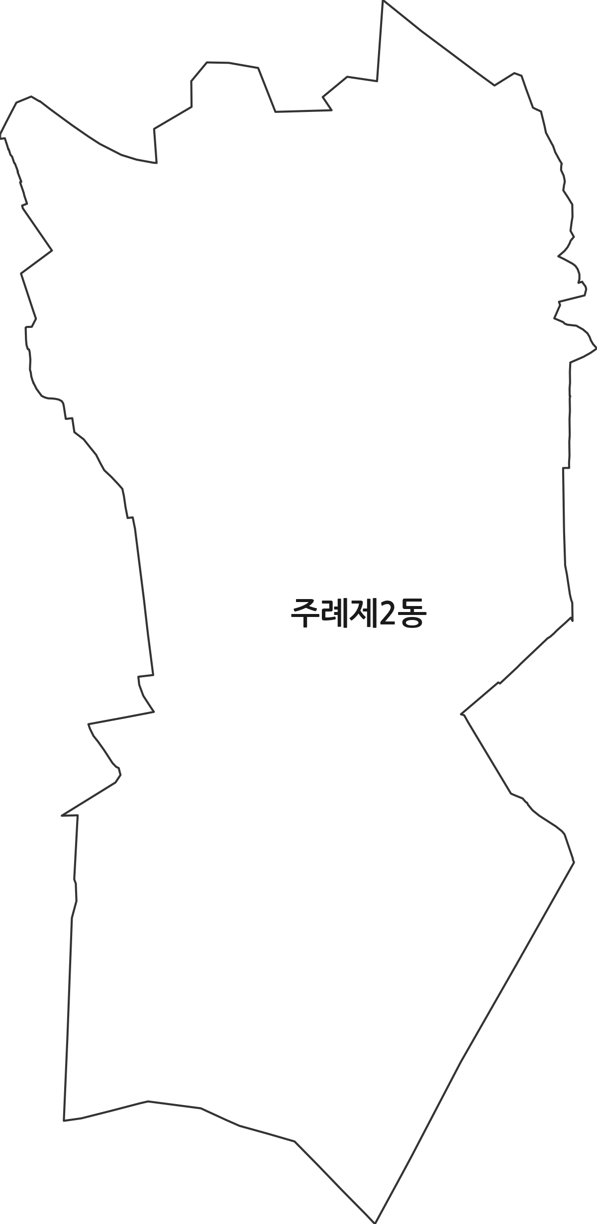 부산광역시 사상구 주례제2동 행정동 행정구역 경계 지도
