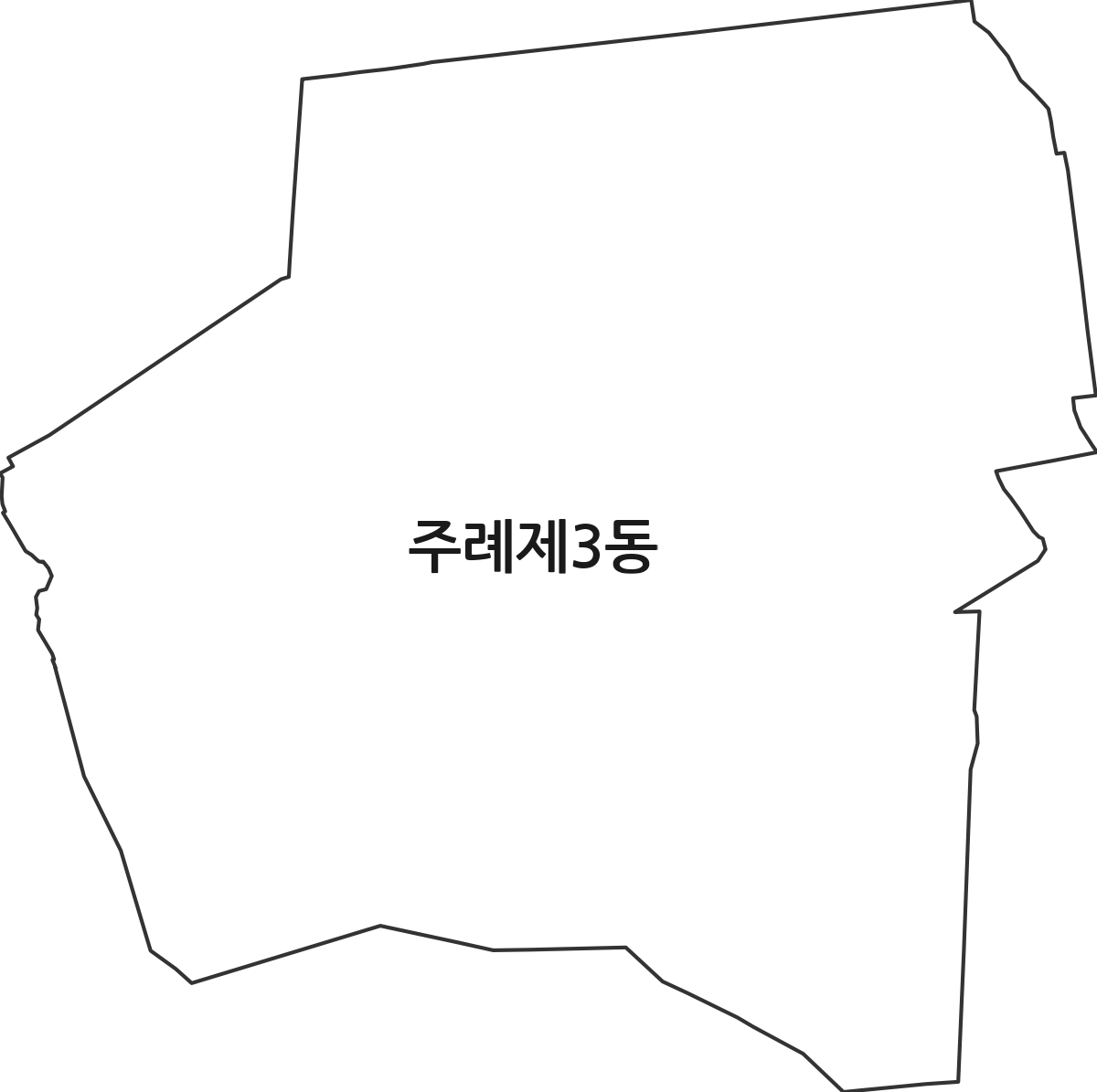 부산광역시 사상구 주례제3동 행정동 행정구역 경계 지도